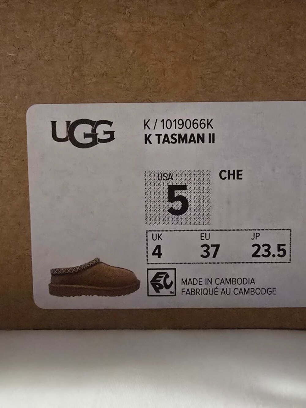 NEW UGG Tasman II Slipper Authentic Chestnut, Size  US 5